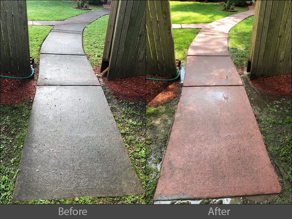 pressure cleaning sidewalk