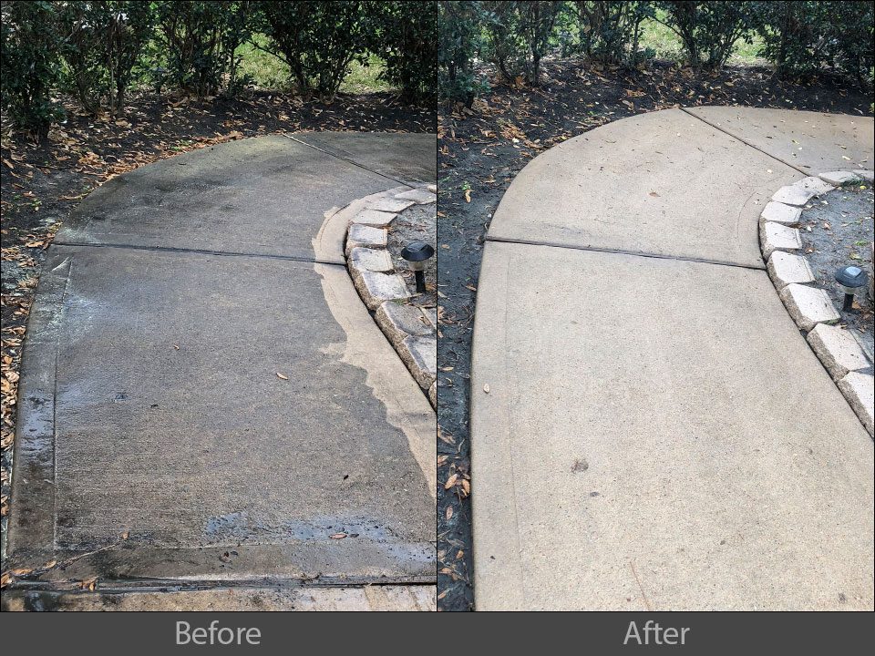 pressure washing entryway