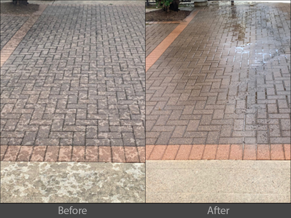 pressure-washing-commercial-brick-walkway-1