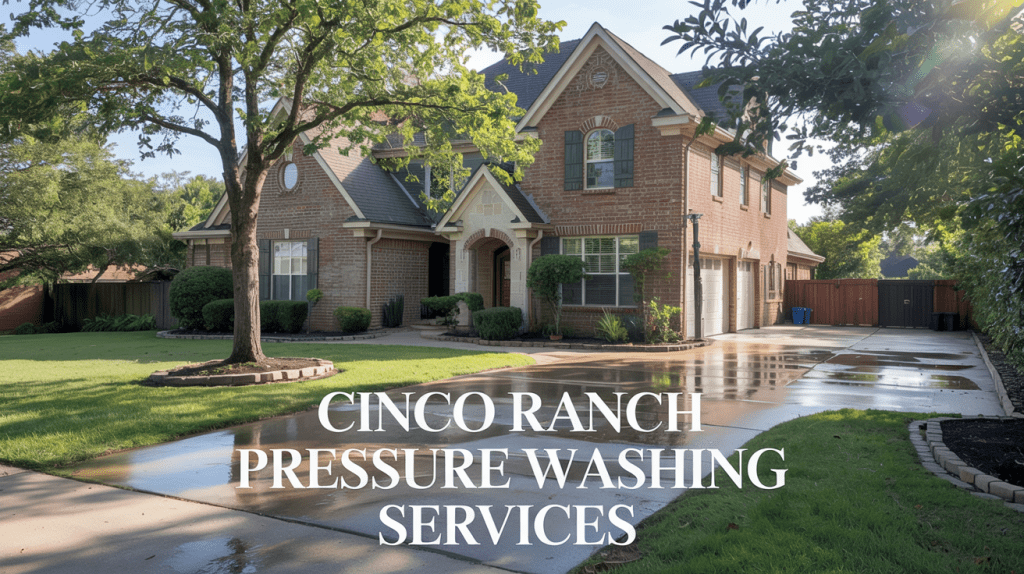 Pressure Washing House in Cinco Ranch